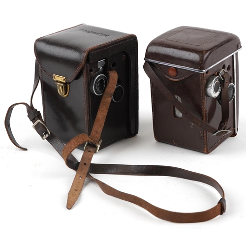 1250 - Two vintage cameras with cases comprising Yashica-A and Microcord