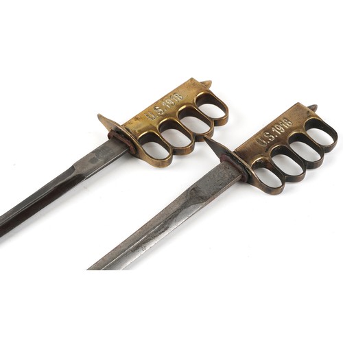 668 - Two American military interest knives, each 44cm in length