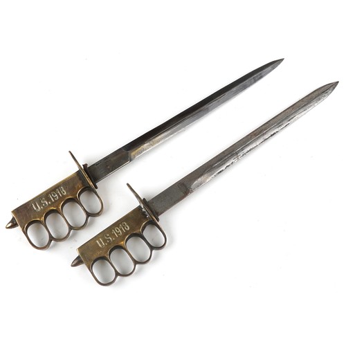 668 - Two American military interest knives, each 44cm in length