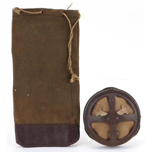 1451 - Early 20th century light reflector with canvas bag