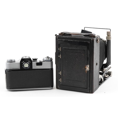 1247 - Two vintage cameras comprising Voigtlander and Zenit with case