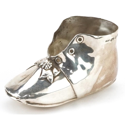 232 - Gorham Manufacturing Co, novelty silver pin cushion in the form of a shoe, import marks for Birmingh... 