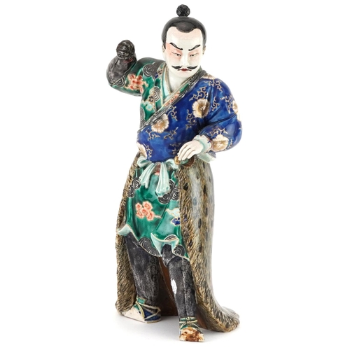 1339 - Japanese porcelain figure of a warrior, 30cm high