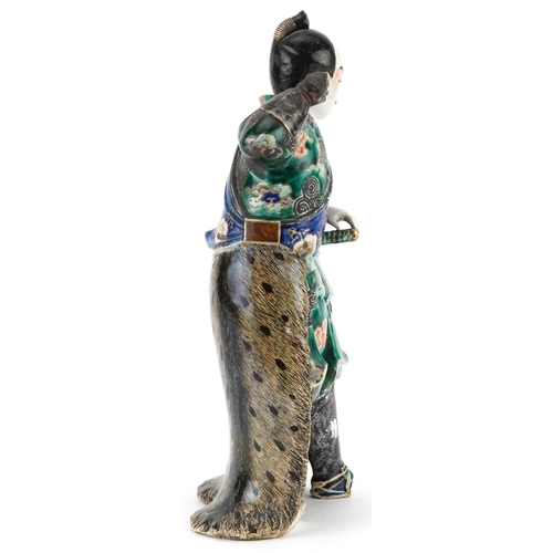 1339 - Japanese porcelain figure of a warrior, 30cm high