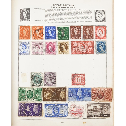 1768 - Collection of 19th century and later world stamps arranged in seven stock books and albums including... 