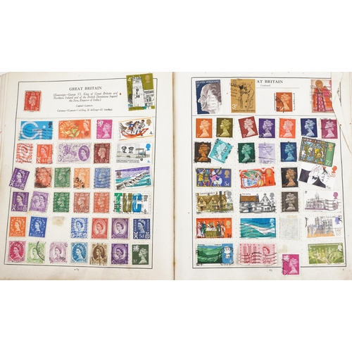 1768 - Collection of 19th century and later world stamps arranged in seven stock books and albums including... 