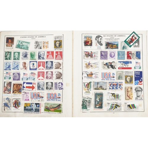 1768 - Collection of 19th century and later world stamps arranged in seven stock books and albums including... 