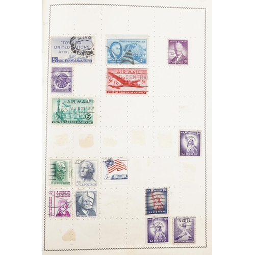 1768 - Collection of 19th century and later world stamps arranged in seven stock books and albums including... 