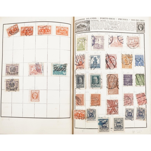 1768 - Collection of 19th century and later world stamps arranged in seven stock books and albums including... 