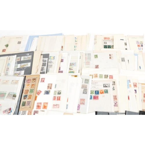 1809 - Large collection of antique and later British and world stamps, predominantly arranged on sheets