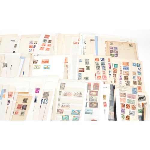 1809 - Large collection of antique and later British and world stamps, predominantly arranged on sheets