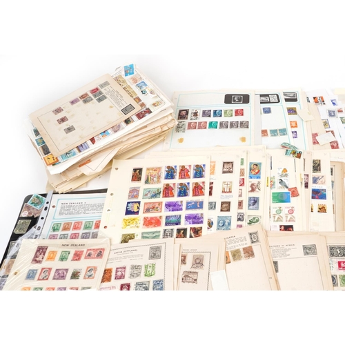 1808 - Extensive collection of world stamps arranged on sheets