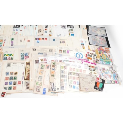 1808 - Extensive collection of world stamps arranged on sheets