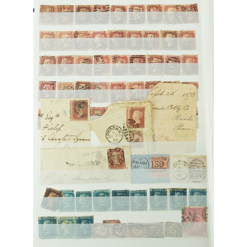 1784 - Victorian and later British stamps and postal history arranged in a stock book including Penny Reds,... 