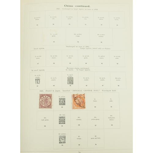 1783 - Standard postage stamp album housing various 19th century and later world stamps including Canton an... 