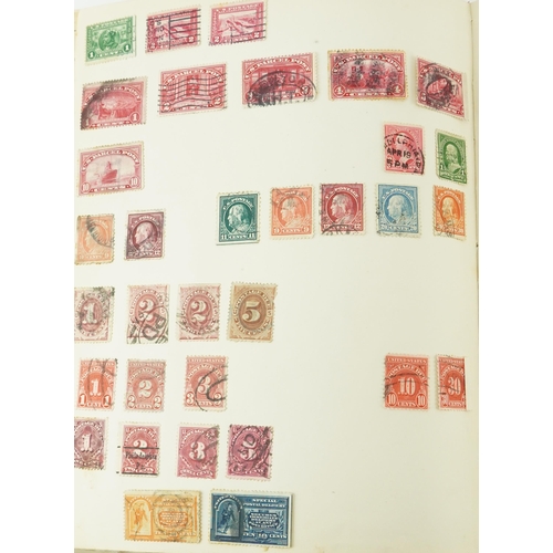 1783 - Standard postage stamp album housing various 19th century and later world stamps including Canton an... 