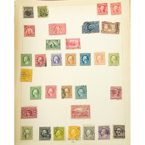 1783 - Standard postage stamp album housing various 19th century and later world stamps including Canton an... 