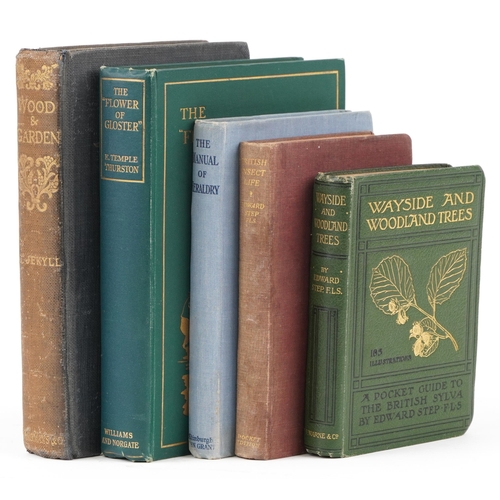 1779 - Five nature interest hardback books, predominantly botany interest, comprising Wayside and Woodland ... 