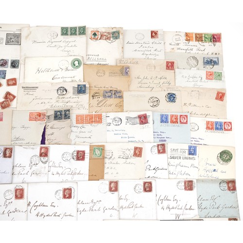 1754 - Large collection of Victorian postal history and stamps including Penny Red covers