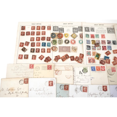 1754 - Large collection of Victorian postal history and stamps including Penny Red covers