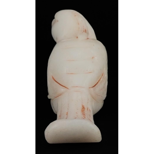 1459 - Indian white jade carving of a bird, 10.5cm in length