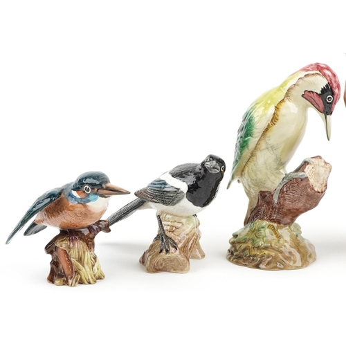 687 - Six Beswick birds including Golden Eagle and Woodpecker, the largest 26cm high