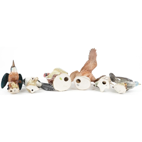 687 - Six Beswick birds including Golden Eagle and Woodpecker, the largest 26cm high