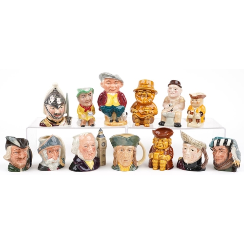 711 - Thirteen collectable character jugs including Royal Doulton, Tony Wood and Burlington Ware, the larg... 