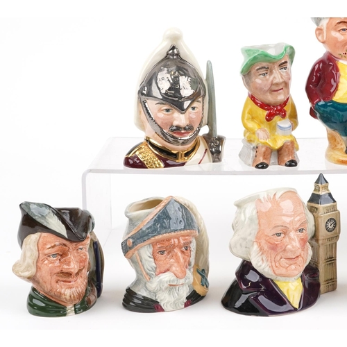 711 - Thirteen collectable character jugs including Royal Doulton, Tony Wood and Burlington Ware, the larg... 