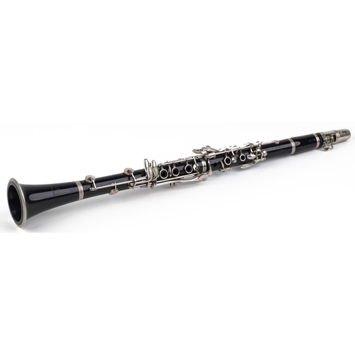 1687 - Rosetti five piece clarinet with protective case, the case 32.5cm wide