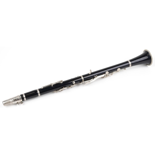 1687 - Rosetti five piece clarinet with protective case, the case 32.5cm wide