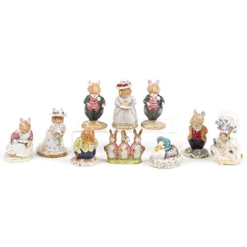 714 - Ten Royal Doulton Bramley Hedge figures, six with boxes, including Mrs Apple, Old Vole and Poppy Eye... 