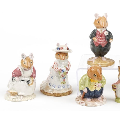 714 - Ten Royal Doulton Bramley Hedge figures, six with boxes, including Mrs Apple, Old Vole and Poppy Eye... 