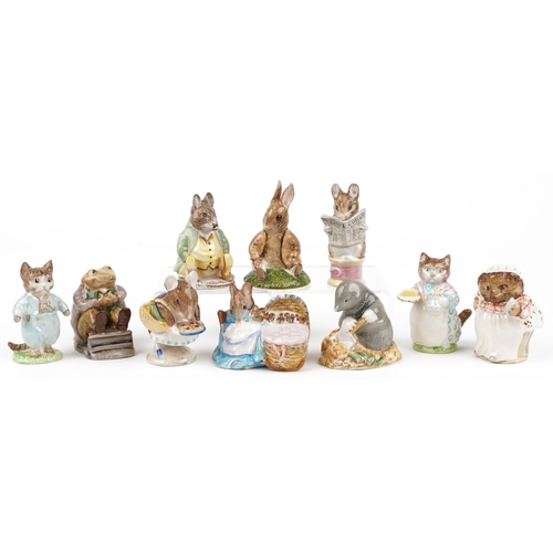 701 - Ten Beswick Beatrix Potter figures with boxes including Taylor of Gloucester, Diggory Diggory Delvet... 