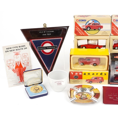 1727 - Automobilia interest London Transport collectables including Vanguards and Corgi diecast vehicles, t... 