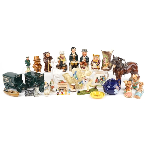 1360 - Collectables including Pendelfin Rabbits, Disney figures, Elegance Visions of You figurine by Kim La... 