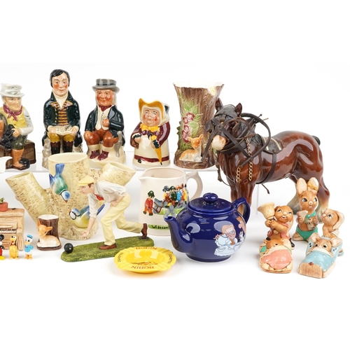 1360 - Collectables including Pendelfin Rabbits, Disney figures, Elegance Visions of You figurine by Kim La... 