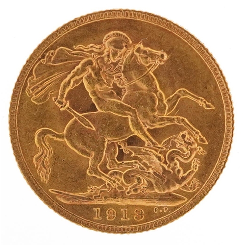 2018 - George V 1913 gold sovereign