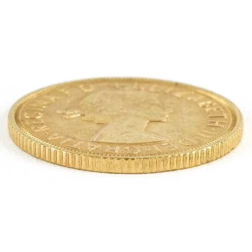 2021 - Elizabeth II 1959 gold sovereign