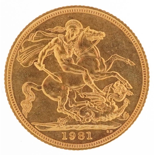 2025 - Elizabeth II 1981 gold sovereign