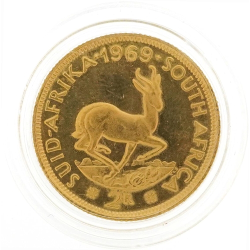 2054 - South African 1969 gold two rands