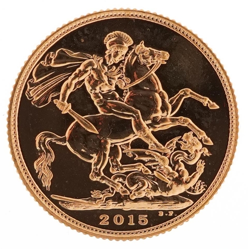 2027 - Elizabeth II 2015 gold sovereign