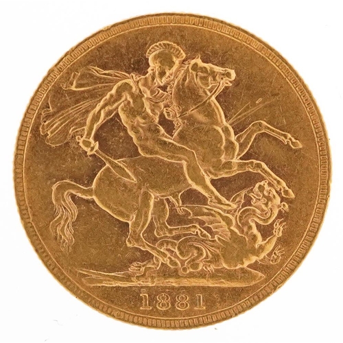 2003 - Victoria Young Head 1881 gold sovereign, Sydney Mint