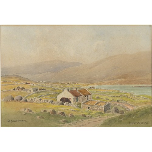 1356 - T W Morrison - The Bloody Foreland, watercolour, mounted, framed and glazed, 36cm x 24.5cm excluding... 