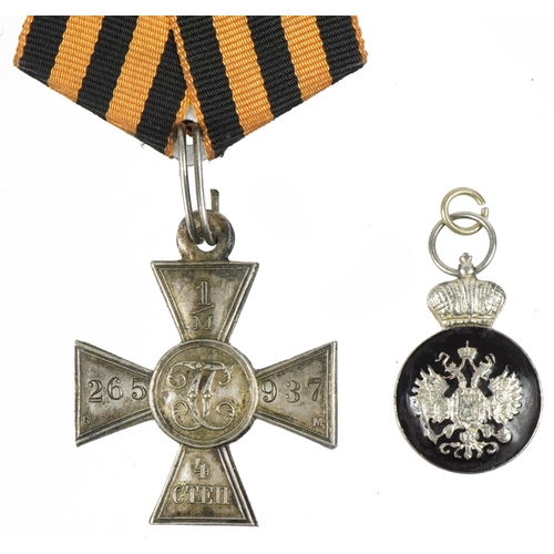 1832 - Russian military interest Cross of St George 4th Class and medallion