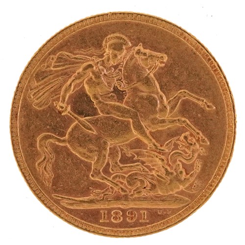 2009 - Queen Victoria Jubilee Head 1891 gold sovereign