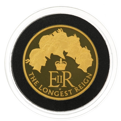 2037 - Elizabeth II 2015 five ounce gold proof coin by The Royal Mint commemorating The Longest Reigning Mo... 