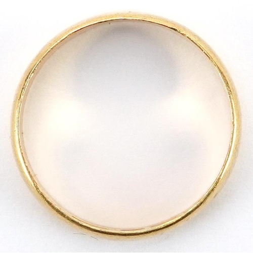 2266 - Victorian 22ct gold wedding band, Birmingham 1900, size O, 4.0g