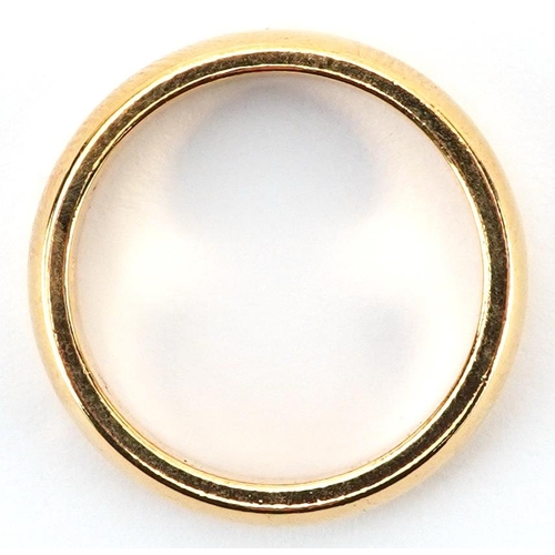 2207 - 18K gold wedding band, size M/N, 3.8g