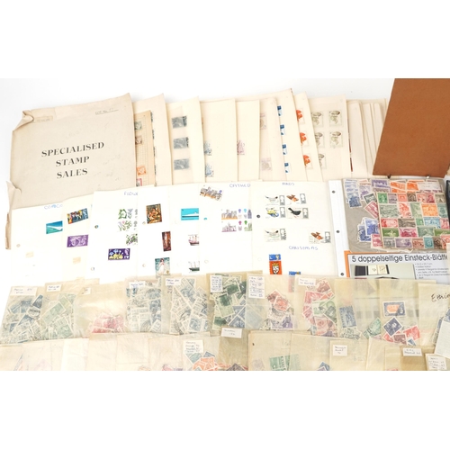 1761 - Extensive collection of British and world stamps, predominantly arranged on sheets, including China